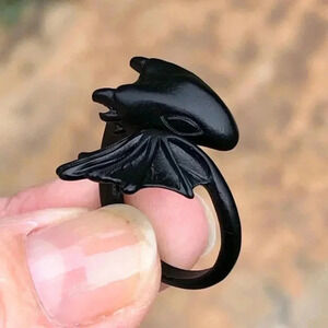 3 for $25/ Adjustable Black Dragon D&D Goth Punk Wrap Around Ring NWT
